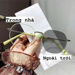 Kính Đổi Màu Gọng Kim Loại Cao Cấp Đa Giác Hợp Mặt Nhỏ & Vừa Mã M34 6