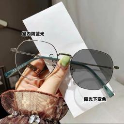 Kính Đổi Màu Gọng Kim Loại Cao Cấp Đa Giác Hợp Mặt Nhỏ & Vừa Mã M34 7