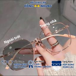 Gọng kính nam nữ đổi màu dáng vuông kim loại cao cấp phù hợp mọi dáng mặt M35 2