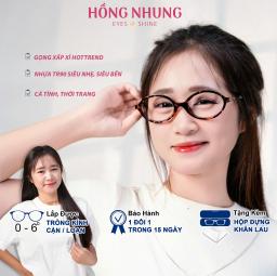 Gọng kính thời trang Hàn Quốc dáng mắt mèo bo chất liệu tr90 siêu nhẹ mã M19 6