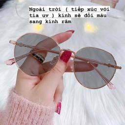 Gọng kính đổi màu nữ phù hợp mọi dáng mắt chất liệu kim loại M32 4