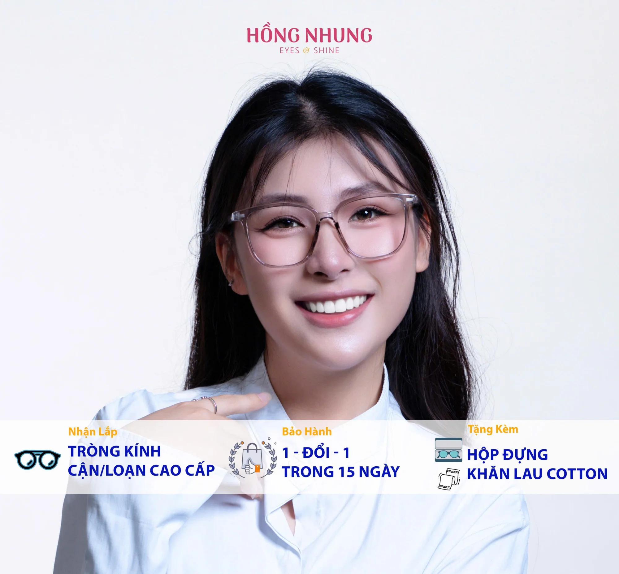 Gọng kính nam nữ thời trang Hàn Quốc dáng vuông dành cho mặt vừa và to M23
