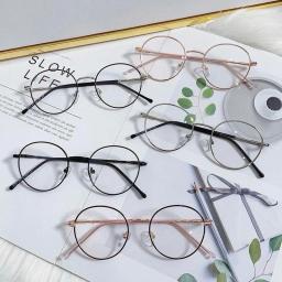 Gọng Kính Tròn Chất Liệu Titanium Cao Cấp Chắc Chắn, Thời Trang M27 5