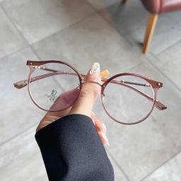 Gọng Kính Nam nữ Mắt Bo Tròn Chất Liệu Nhựa TR90 Phối Kim Loại, Thời Trang M67 5