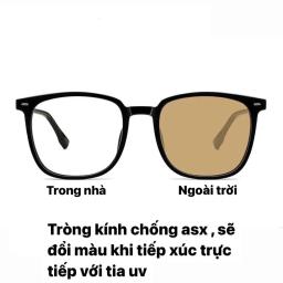 Gọng kính nam nữ đổi màu dáng vuông to nhựa dẻo nhẹ nhàng Hàn Quốc M33 4