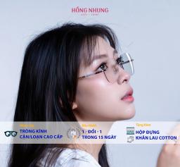 Gọng kính không viền thời trang, gọng kim loại phối nhũ, đổi màu khi ra nắng mã M30 1