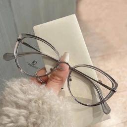 Gọng kính nữ mắt mèo thời trang cao cấp cá tính kim loại mix nhựa phù hợp mọi dáng mặt M54 5