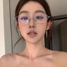 Gọng kính mắt mèo thời trang, gọng kim loại cá tính mã M61 phù hợp mọi khuôn mặt 4
