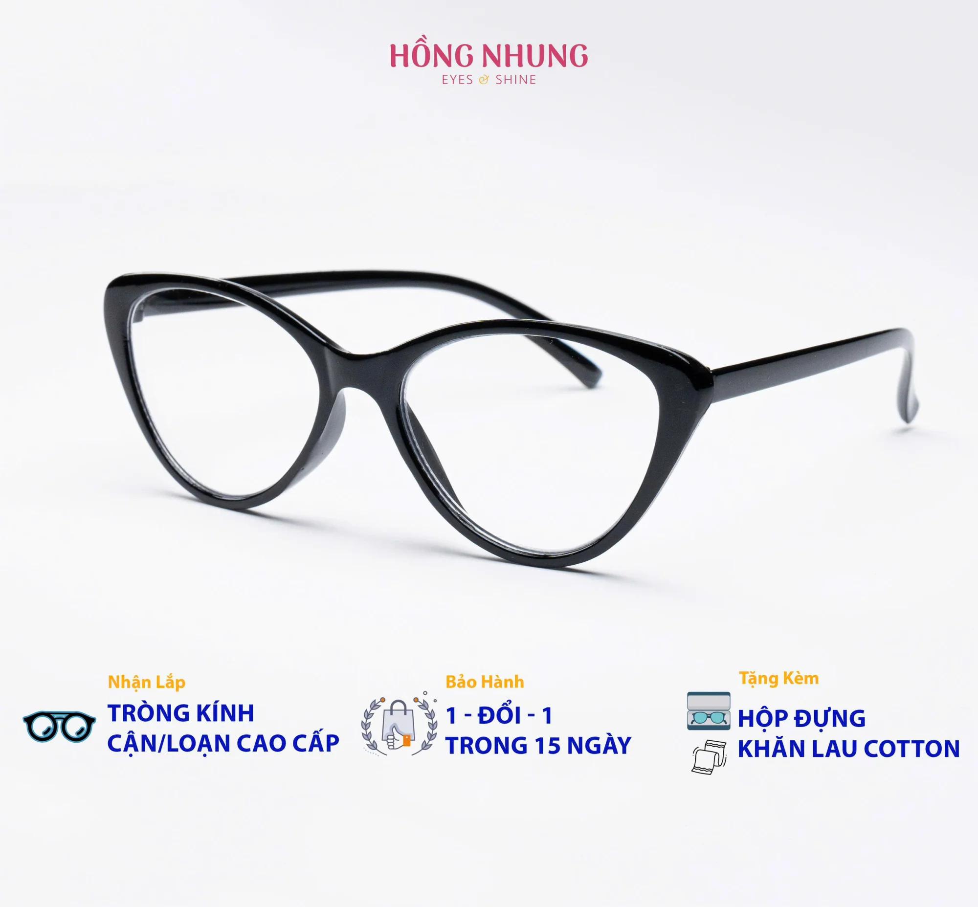 Gọng kính nữ mắt mèo cá tính chất liệu nhựa M24