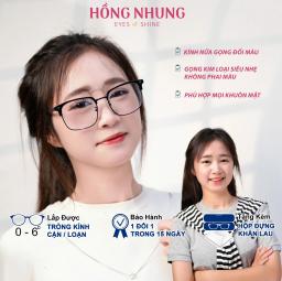 Gọng kính nam nữ dổi màu khi ra nắng dáng kính nửa gọng chất liệu gọng titan không gỉ M31 1
