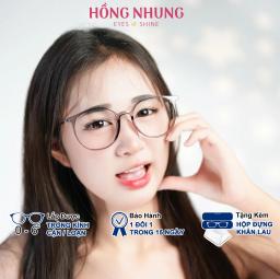 Gọng kính nữ tròn nhỏ dễ đeo phù hợp dáng mặt vừa đến nhỏ chất liệu nhựa kết hợp kim loại M37 5