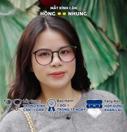 Gọng kính nữ tròn nhỏ dễ đeo phù hợp dáng mặt vừa đến nhỏ chất liệu nhựa kết hợp kim loại M37 7
