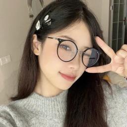 Gọng Kính Nam nữ Mắt Bo Tròn Chất Liệu Nhựa TR90 Phối Kim Loại, Thời Trang M67 3