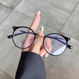Gọng Kính Nam nữ Mắt Bo Tròn Chất Liệu Nhựa TR90 Phối Kim Loại, Thời Trang M67 2