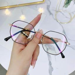 Gọng Kính Nữ Đa Giác Siêu Nhẹ Cho Mặt Nhỏ  Gọng Kim Loại Mảnh Mã M26 3