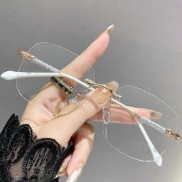 Gọng kính không viền thời trang, gọng kim loại phối nhũ, đổi màu khi ra nắng mã M30 3