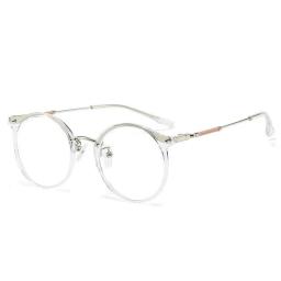 Gọng Kính Nam nữ Mắt Bo Tròn Chất Liệu Nhựa TR90 Phối Kim Loại, Thời Trang M67 4