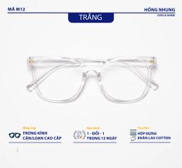 Gọng kính nam nữ thời trang dáng vuông to phù hợp mọi dáng mặt M12 6
