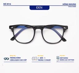 Gọng kính nam nữ dáng vuông nhỏ chất nhựa dẻo phụ kiện thời trang M16 2