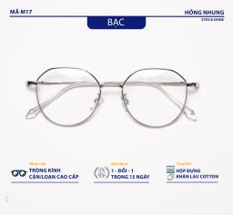 Gọng kính nam nữ dáng vuông nhỏ chất nhựa dẻo phụ kiện thời trang M17 6