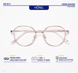 Gọng kính nam nữ dáng vuông nhỏ chất nhựa dẻo phụ kiện thời trang M17 4