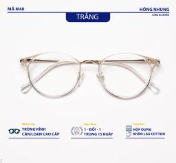 Gọng kính mắt mèo Kính cận cho người mặt vừa và nhỏ chất liệu kim loại cao cấp mã M40 7