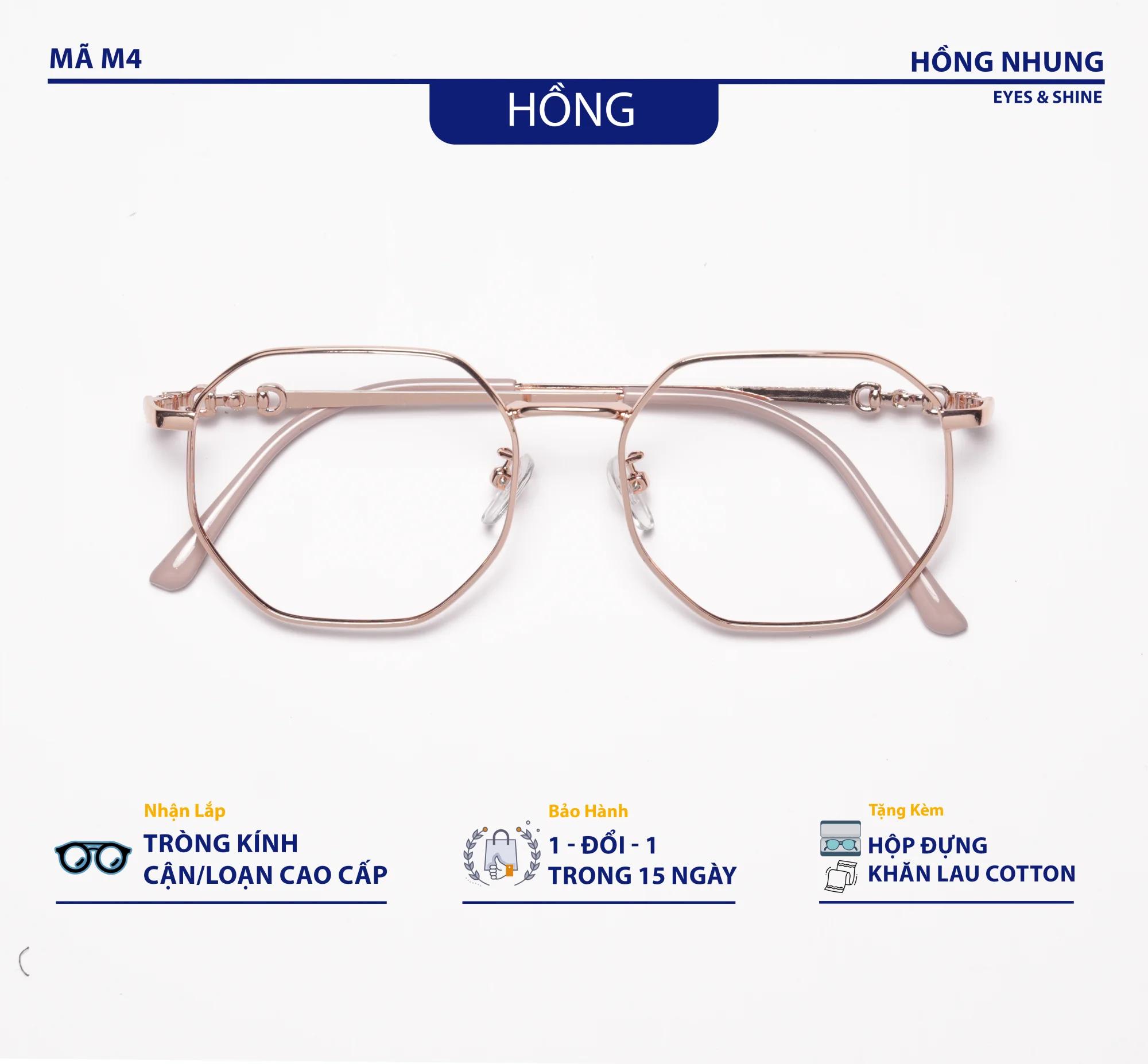 Gọng Kính M4 Đa Giác Gọng Mảnh Vừa Mặt Nhỏ Nhẹ Êm Không Gây Cấn