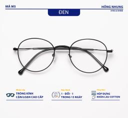 Gọng Kính Nobita Mã M5 – Kính Oval Kim Loại Nhẹ, Hợp Mặt Tròn & Nhỏ 2