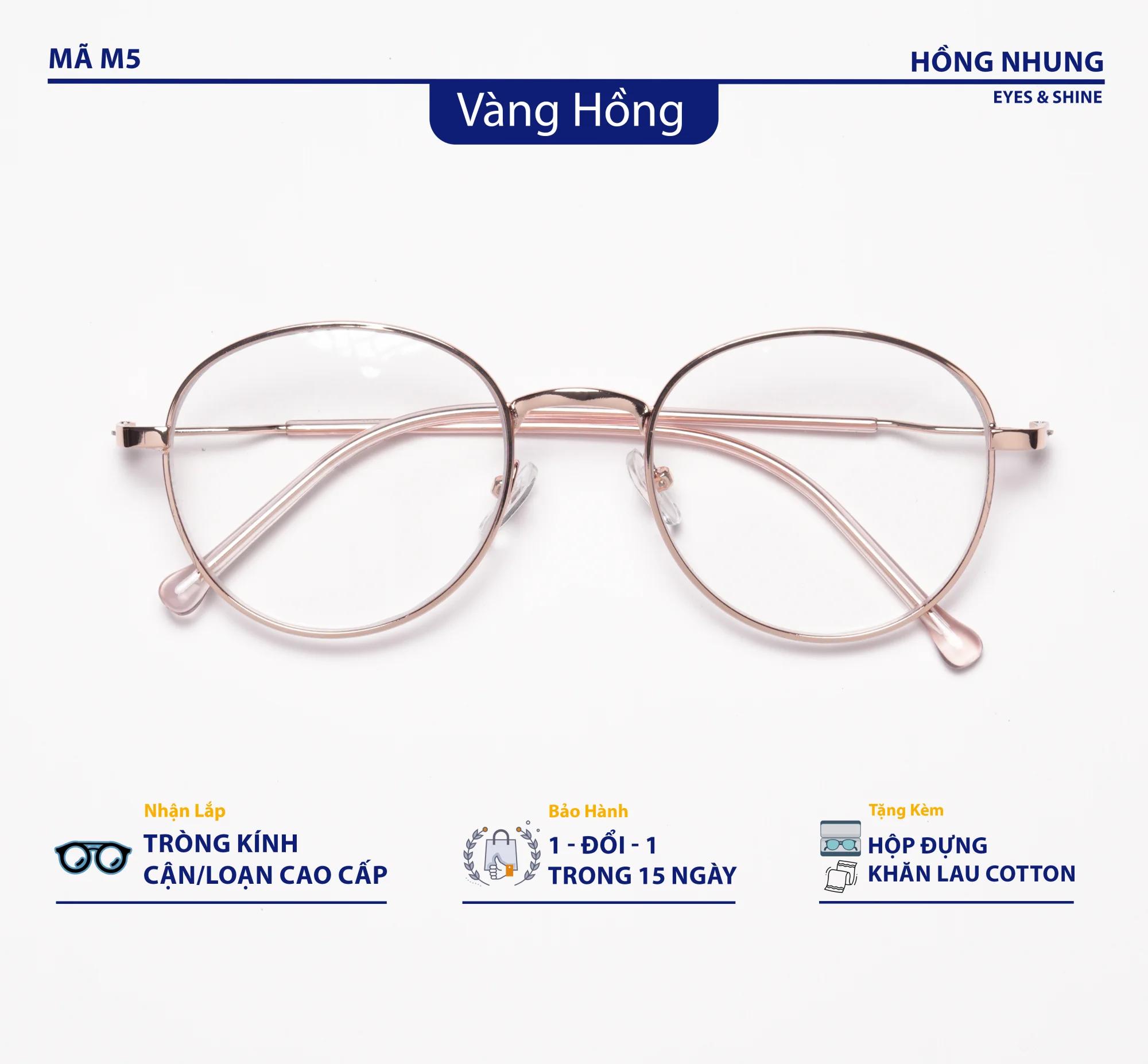 Gọng Kính Nobita Mã M5 – Kính Oval Kim Loại Nhẹ, Hợp Mặt Tròn & Nhỏ