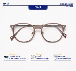 Gọng kính tròn to kim loại phối nhựa cá tính hợp mặt vừa & to mã M9 2