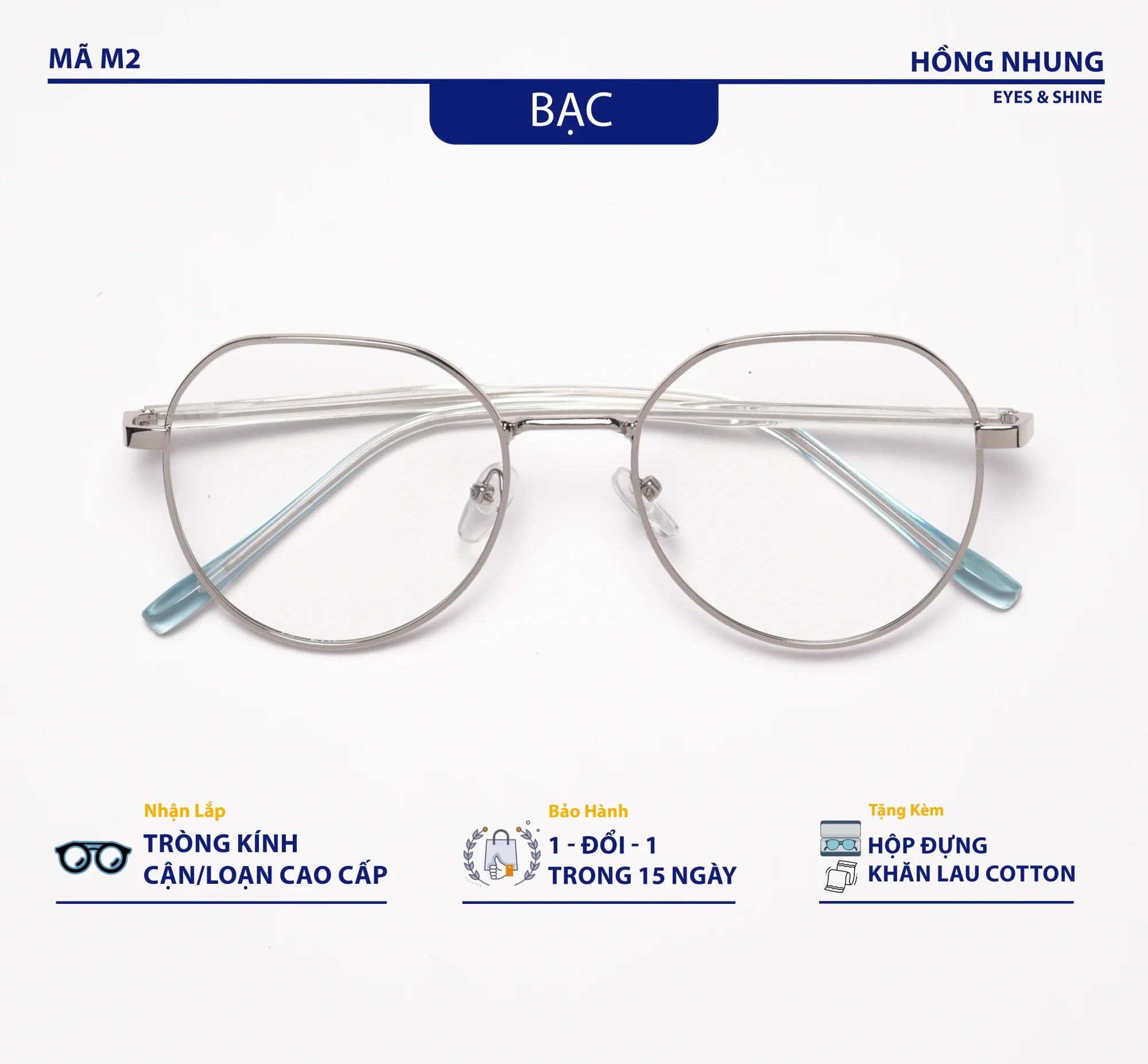 Gọng Kính Mã M2 Kim Loại Nhẹ Hợp Mặt Vừa & To