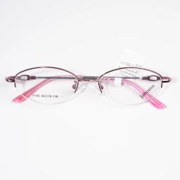 Gọng kính cận nữ nửa viền kim loại 8165 – Cắt kính theo yêu cầu 4
