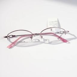Gọng kính cận nữ nửa viền kim loại 8165 – Cắt kính theo yêu cầu – ảnh 2