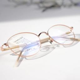 Gọng kính oval kim loại 33622 siêu nhẹ nam nữ – Cắt kính cận theo yêu cầu 4