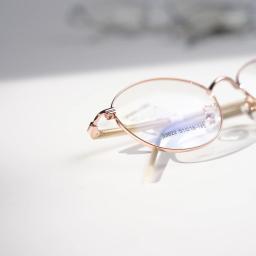 Gọng kính oval kim loại 33622 siêu nhẹ nam nữ – Cắt kính cận theo yêu cầu 5