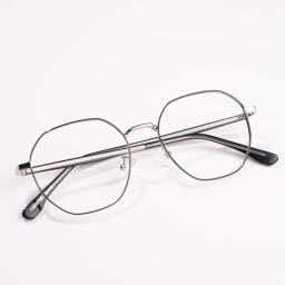 Gọng kính kim loại 11050 lục giác bo mềm Hàn Quốc | Kính Mắt MITOO 1