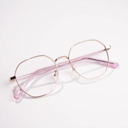Gọng kính kim loại 11050 lục giác bo mềm Hàn Quốc | Kính Mắt MITOO 3