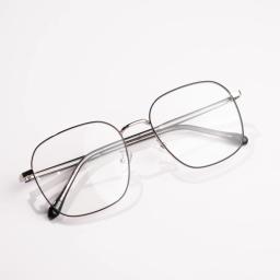 Gọng kính kim loại 11029 lục giác bo lớn Hàn Quốc | Kính Mắt MITOO 1