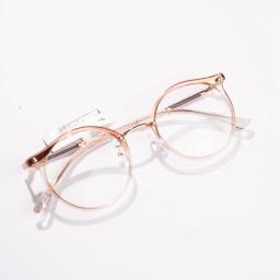 Gọng Kính Nam nữ Mắt Bo Tròn Chất Liệu Nhựa TR90 Phối Kim Loại, Thời Trang M67 – ảnh 5