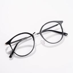 Gọng Kính TR8275 Form Bầu Tròn Viền Nhựa Phối Kim Loại Siêu Nhẹ | Kính Mắt MITOO 1