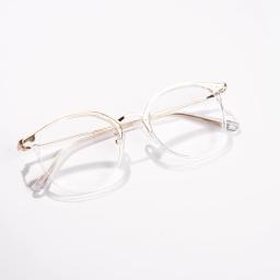 Gọng Kính TR8275 Form Bầu Tròn Viền Nhựa Phối Kim Loại Siêu Nhẹ | Kính Mắt MITOO 5