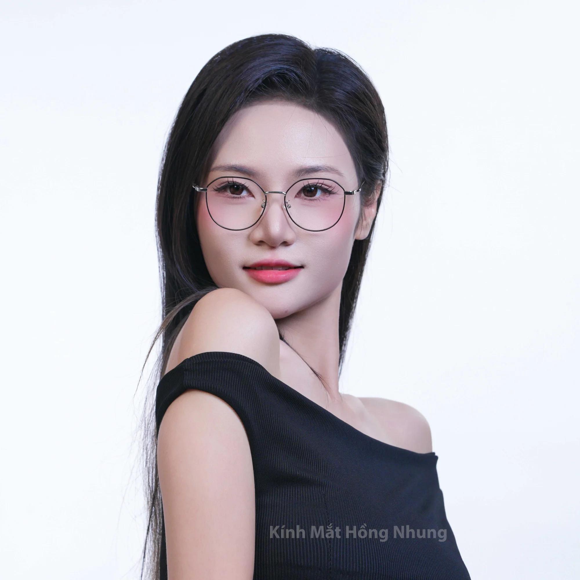 Gọng kính nam nữ dáng vuông nhỏ chất nhựa dẻo phụ kiện thời trang M17