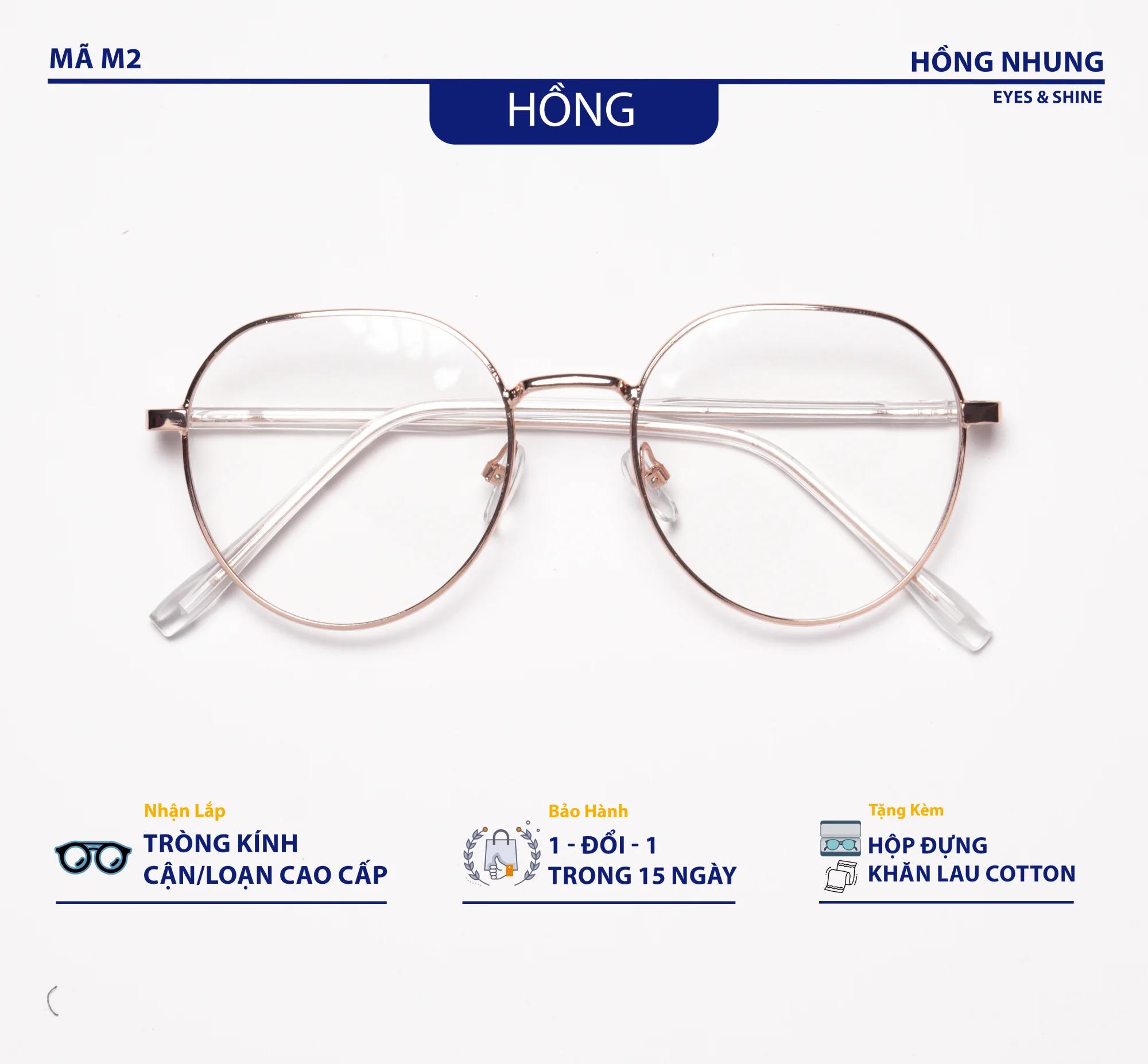 Gọng Kính Mã M2 Kim Loại Nhẹ Hợp Mặt Vừa & To