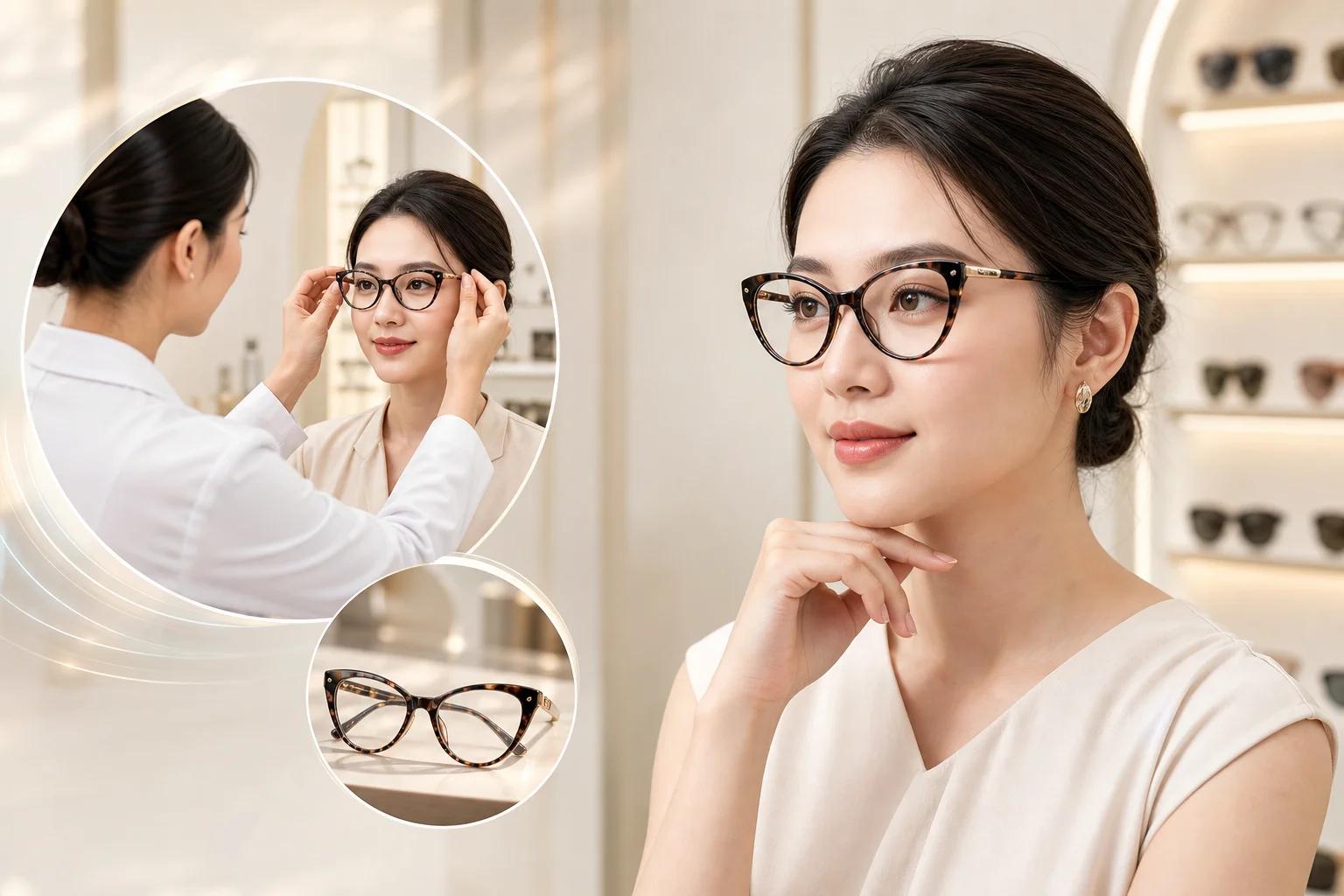 Mặt Tròn Đeo Kính Mắt Mèo Có Hợp Không? Lời Khuyên Từ Chuyên Gia Chọn Kính