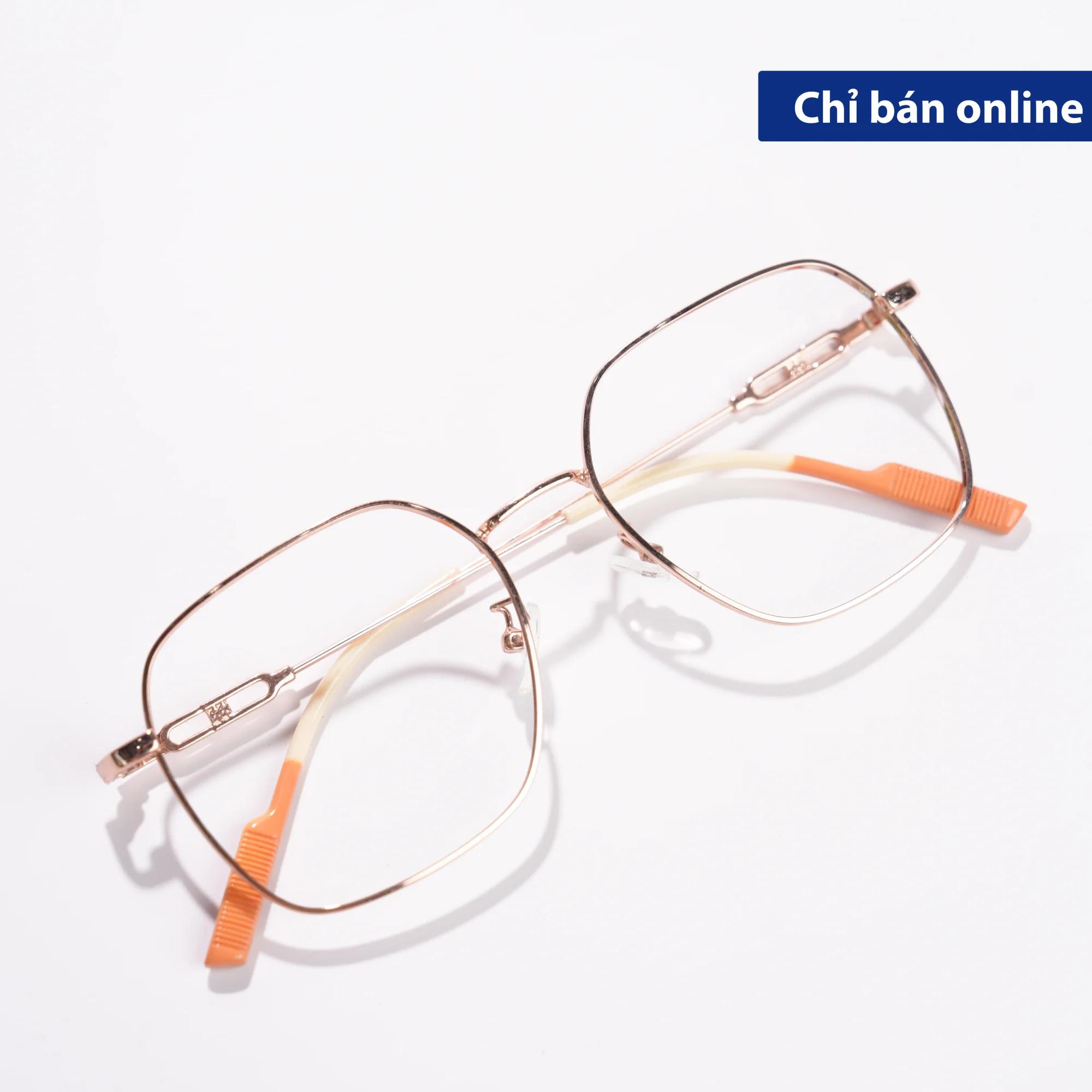 Gọng Kính Kim Loại MS0035 Vuông Bo Góc Càng Phối Màu | Kính Mắt MITOO