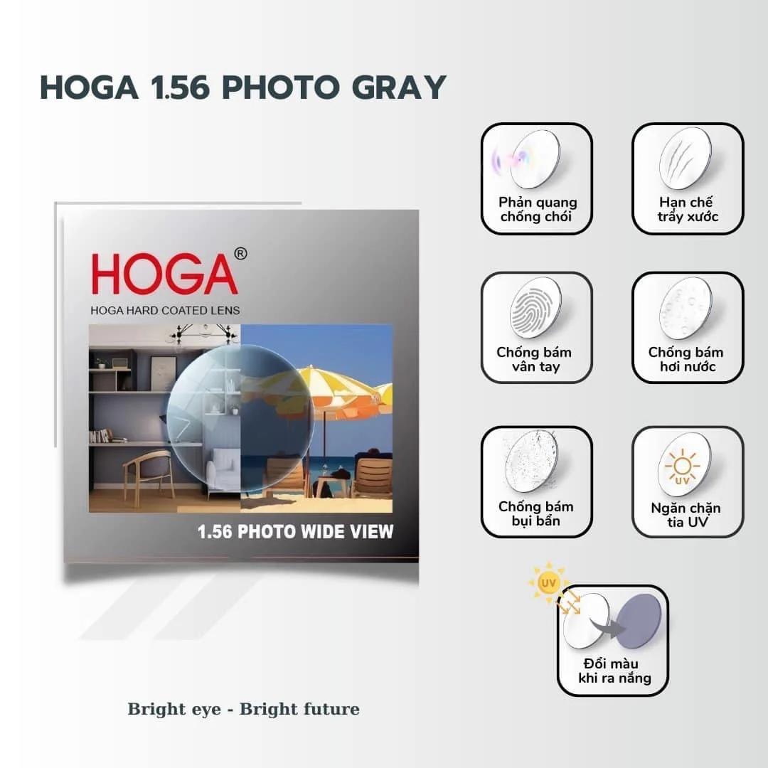 Tròng Kính Đổi Màu HOGA 1.56 Photo Gray Chính Hãng | Kính Mắt MITOO
