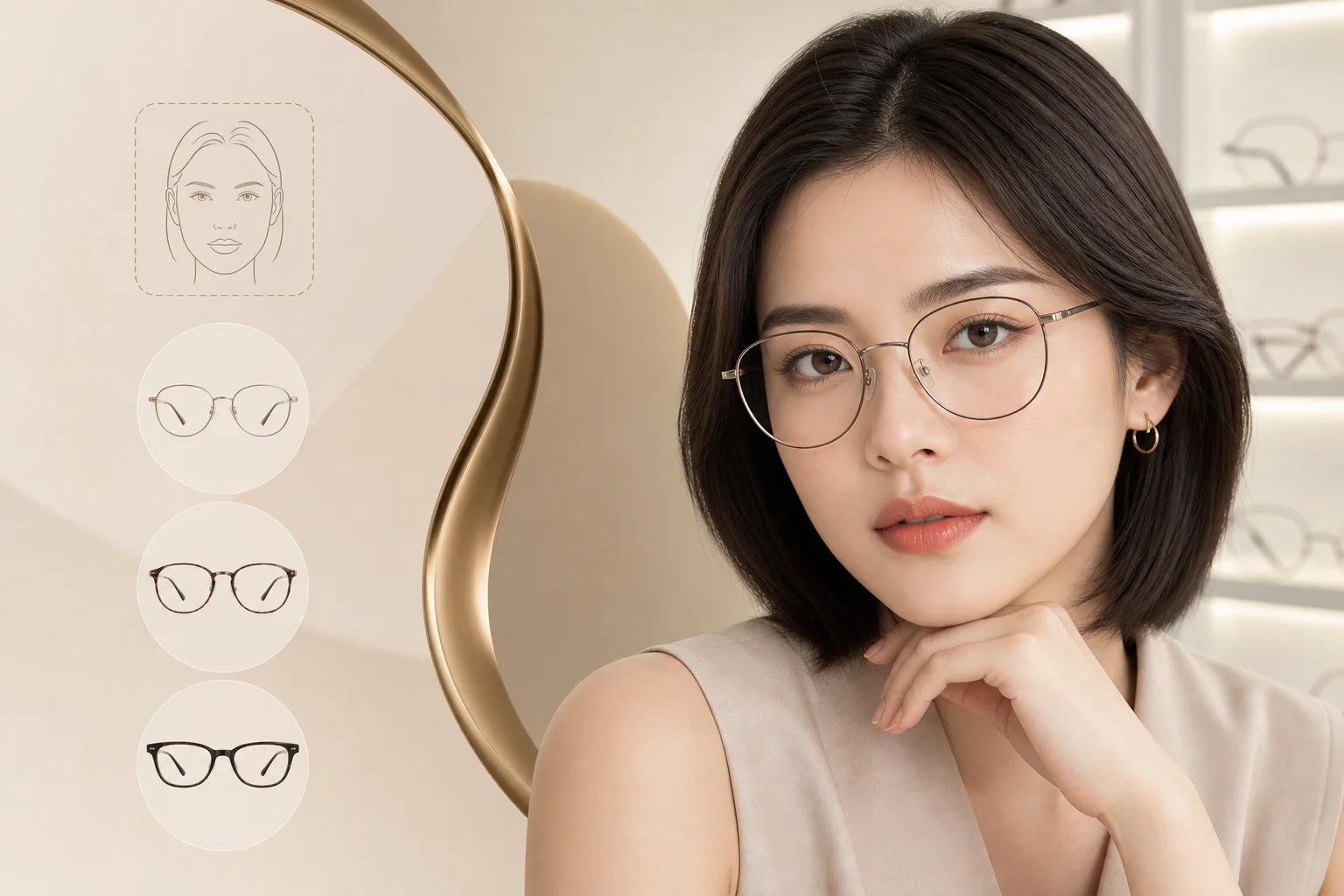 Mặt vuông đeo kính gì và cách chọn gọng làm mềm đường nét tại MITOO