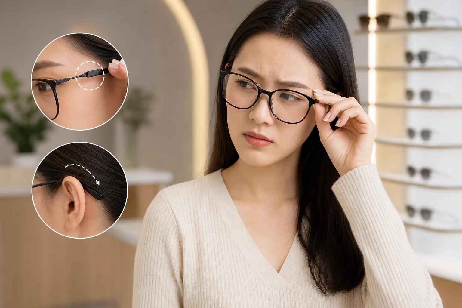 Gọng Kính Bị Lệch, Bị Trượt: Cách Xử Lý Và Khi Nào Nên Mang Ra Cửa Hàng