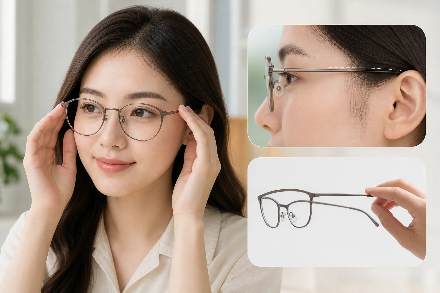 Chọn gọng nhẹ, ôm mặt vừa phải