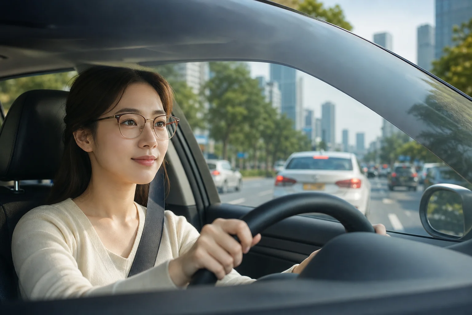 Khi lái xe hoặc di chuyển ngoài đường